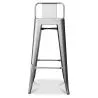 Tabouret de bar avec dossier - Design industriel - 76cm - Nouvelle édition - Stylix image 7