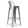 Tabouret de bar avec dossier - Design industriel - 76cm - Nouvelle édition - Stylix image 7