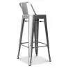 Tabouret de bar avec dossier - Design industriel - 76cm - Nouvelle édition - Stylix image 7