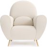 Fauteuil avec Accoudoirs En Bouclette Fausse Fourrure Tapissée - Boucles Blanches - Belise image 7