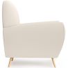 Fauteuil avec Accoudoirs En Bouclette Fausse Fourrure Tapissée - Boucles Blanches - Belise image 7