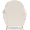 Fauteuil avec Accoudoirs En Bouclette Fausse Fourrure Tapissée - Boucles Blanches - Belise image 7