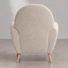 Fauteuil avec accoudoirs - Rembourré en tissu Bouclette - Belise image 7