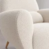 Fauteuil avec accoudoirs - Rembourré en tissu Bouclette - Belise image 7