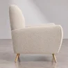 Fauteuil avec accoudoirs - Rembourré en tissu Bouclette - Belise image 7