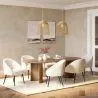 Fauteuil Design - En Bouclette Fausse Fourrure Tapissée - Boucles Blanches - Wasda image 7