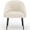 Fauteuil Design - En Bouclette Fausse Fourrure Tapissée - Boucles Blanches - Wasda image 7