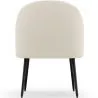Fauteuil Design - En Bouclette Fausse Fourrure Tapissée - Boucles Blanches - Wasda image 7