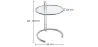 Table d'appoint ronde ajustable - Verre et acier - Lake image 7