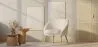 Fauteuil avec Accoudoirs En Bouclette Fausse Fourrure Tapissée - Boucles Blanches - Pimba image 7