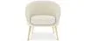 Fauteuil avec Accoudoirs En Bouclette Fausse Fourrure Tapissée - Boucles Blanches - Pimba image 7