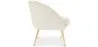 Fauteuil avec Accoudoirs En Bouclette Fausse Fourrure Tapissée - Boucles Blanches - Pimba image 7
