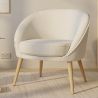 Fauteuil avec Accoudoirs En Bouclette Fausse Fourrure Tapissée - Boucles Blanches - Pimba image 7