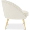 Fauteuil avec Accoudoirs En Bouclette Fausse Fourrure Tapissée - Boucles Blanches - Pimba image 7