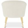 Fauteuil avec Accoudoirs En Bouclette Fausse Fourrure Tapissée - Boucles Blanches - Pimba image 7