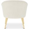 Fauteuil avec Accoudoirs En Bouclette Fausse Fourrure Tapissée - Boucles Blanches - Pimba image 7