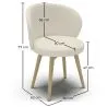 Fauteuil En Bouclette Fausse Fourrure Tapissée - Boucles Blanches - Yuna image 7
