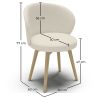 Fauteuil En Bouclette Fausse Fourrure Tapissée - Boucles Blanches - Yuna image 7