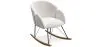 Fauteuil à Bascule avec Accoudoirs En Bouclette Fausse Fourrure Tapissée - Boucles Blanches - Freia image 7