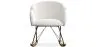 Fauteuil à Bascule avec Accoudoirs En Bouclette Fausse Fourrure Tapissée - Boucles Blanches - Freia image 7
