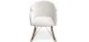 Fauteuil à Bascule avec Accoudoirs En Bouclette Fausse Fourrure Tapissée - Boucles Blanches - Freia image 7