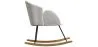 Fauteuil à Bascule avec Accoudoirs En Bouclette Fausse Fourrure Tapissée - Boucles Blanches - Freia image 7