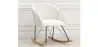 Fauteuil à Bascule avec Accoudoirs En Bouclette Fausse Fourrure Tapissée - Boucles Blanches - Freia image 7