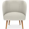 Fauteuil avec Accoudoirs En Bouclette Fausse Fourrure Tapissée - Boucles Blanches- Wesna image 7