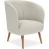 Fauteuil avec Accoudoirs En Bouclette Fausse Fourrure Tapissée - Boucles Blanches- Wesna image 7