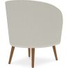 Fauteuil avec Accoudoirs En Bouclette Fausse Fourrure Tapissée - Boucles Blanches- Wesna image 7