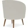 Fauteuil avec Accoudoirs En Bouclette Fausse Fourrure Tapissée - Boucles Blanches- Wesna image 7
