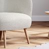 Fauteuil avec Accoudoirs En Bouclette Fausse Fourrure Tapissée - Boucles Blanches- Wesna image 7