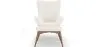 Fauteuil avec Repose-Pieds En Bouclette Fausse Fourrure Tapissée - Boucles Blanches - Huda image 7