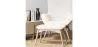 Fauteuil avec Repose-Pieds En Bouclette Fausse Fourrure Tapissée - Boucles Blanches - Huda image 7
