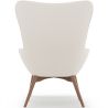 Fauteuil avec Repose-Pieds En Bouclette Fausse Fourrure Tapissée - Boucles Blanches - Huda image 7
