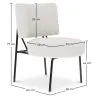 Fauteuil En Bouclette Fausse Fourrure Tapissée - Boucles Blanches - Jerna image 7