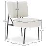 Fauteuil En Bouclette Fausse Fourrure Tapissée - Boucles Blanches - Jerna image 7