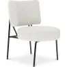Fauteuil En Bouclette Fausse Fourrure Tapissée - Boucles Blanches - Jerna image 7
