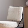 Fauteuil En Bouclette Fausse Fourrure Tapissée - Boucles Blanches - Jerna image 7