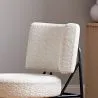 Fauteuil En Bouclette Fausse Fourrure Tapissée - Boucles Blanches - Jerna image 7