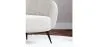 Fauteuil avec Accoudoirs En Bouclette Fausse Fourrure Tapissée - Boucles Blanches - Nuba image 7