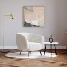 Fauteuil avec Accoudoirs En Bouclette Fausse Fourrure Tapissée - Boucles Blanches - Nuba image 7