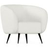 Fauteuil avec Accoudoirs En Bouclette Fausse Fourrure Tapissée - Boucles Blanches - Nuba image 7