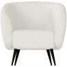 Fauteuil avec Accoudoirs En Bouclette Fausse Fourrure Tapissée - Boucles Blanches - Nuba image 7