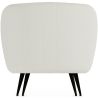 Fauteuil avec Accoudoirs En Bouclette Fausse Fourrure Tapissée - Boucles Blanches - Nuba image 7