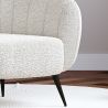 Fauteuil avec Accoudoirs En Bouclette Fausse Fourrure Tapissée - Boucles Blanches - Nuba image 7