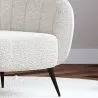 Fauteuil avec Accoudoirs En Bouclette Fausse Fourrure Tapissée - Boucles Blanches - Nuba image 7