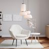 Fauteuil avec Accoudoirs -En Bouclette Fausse Fourrure Tapissée - Boucles Blanches- Eila image 7