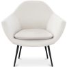 Fauteuil avec Accoudoirs -En Bouclette Fausse Fourrure Tapissée - Boucles Blanches- Eila image 7
