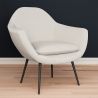 Fauteuil avec Accoudoirs -En Bouclette Fausse Fourrure Tapissée - Boucles Blanches- Eila image 7